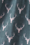 Premium forest reindeer print bamboo dress