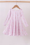 Premium pink boots bamboo dress