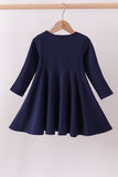 Premium Navy Clemson tiger applique dress