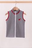 Premium Black Alabama elephant embroidery vest