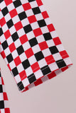 Checkered Georgia dog applique ruffle dress