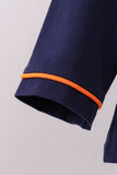 Premium Navy Auburn tiger embroidery cardigan