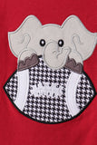 Premium Maroon Alabama elephant applique pants set