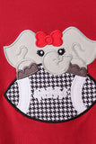 Premium Maroon Alabama elephant football applique top