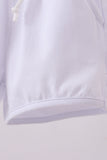 Premium White drawstring shorts