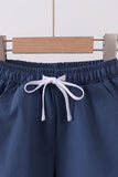 Slate blue pocket performance shorts