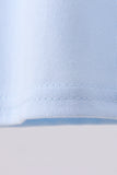 Blue baseball graphic top