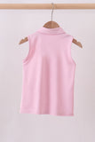 Pink everyday Knit Collared Tank