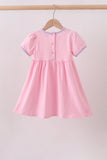 Pink ghost pumpkin embroidery dress