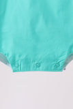 Green ribbon ruffle bow bubble