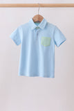 Blue pocket button down shirt
