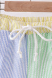Blue&green seersucker shorts
