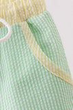 Blue&green seersucker shorts