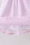Pink lemon ruffle gingham dress