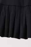 Black pleated skort