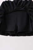 Black pleated skort