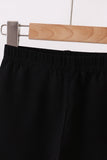 Black icing ruffle pants