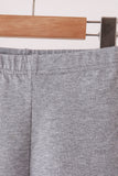 Grey scalloped leggings