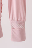 Pink ruffle zipper bamboo anti-slip romper