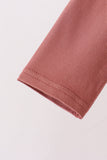 Dusty rose ruffle zipper bamboo anti-slip romper
