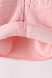 Pink fleece zipper jacket