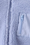 Blue fleece zipper jacket