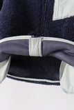 Navy fleece zipper jacket