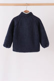 Navy fleece zipper jacket