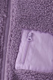 Purple fleece zipper jacket