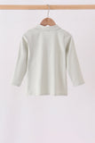 Sage turkey embroidery shirt