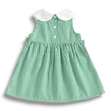 Green Check Pumpkin Bow Dress