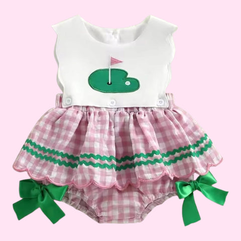 Golf Cup Bib Bubble Romper