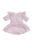 Baby Bunnies 3/4 Sleeve Flutter Twirl Bodysuit