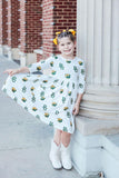 Baylor White Bear 3/4 Sleeve Pocket Twirl Dress