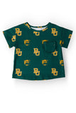 Baylor Green Bear Ruffle Pocket Tee