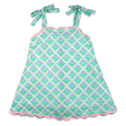Girls Scallop Dress - Blossoms