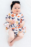 SALE Boo Crew 3/4 Sleeve Twirl Bodysuit
