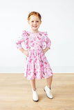 Boot Scootin' 3/4 Sleeve Ruffle Twirl Dress