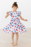 Born to Sparkle Flutter Sleeve Twirl Dress