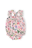 Butterfly Meadows Ruffle Cross Back Romper