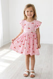 Cherry Sweet Flutter Sleeve Twirl Dress