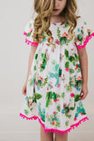 Cute Cactus Pom Pom Dress