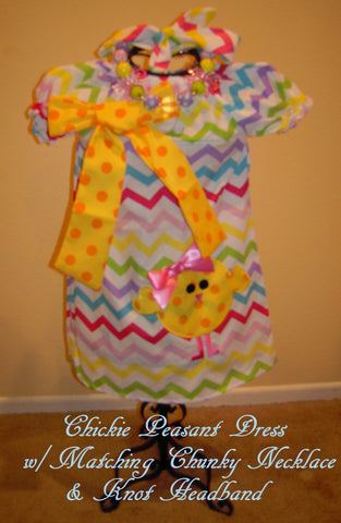 Chevron Chick Peasant Dress *Clearance