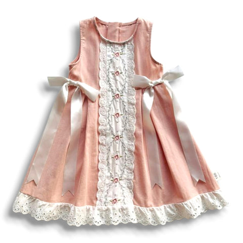 Pink Cotton Prairie Dress
