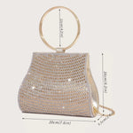 Rhinestone Hoop Clutch