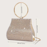 Rhinestone Hoop Clutch