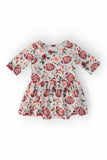 Footballs & Flowers 3/4 Sleeve Twirl Bodysuit