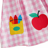 Pink Gingham School Pleated Dress