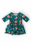 Gingerbread House 3/4 Sleeve Twirl Bodysuit