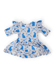 Hop 'til You Drop 3/4 Sleeve Twirl Flutter Bodysuit